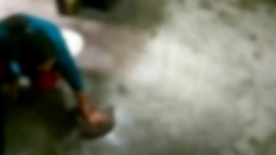 The maid was drilled by the son of the landlord.