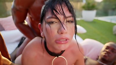 This Colombian slut gets a horny penetrating for her birthday. bbc gangbang with Yenifer Chacon