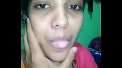 cute dame pummeling by pin at home